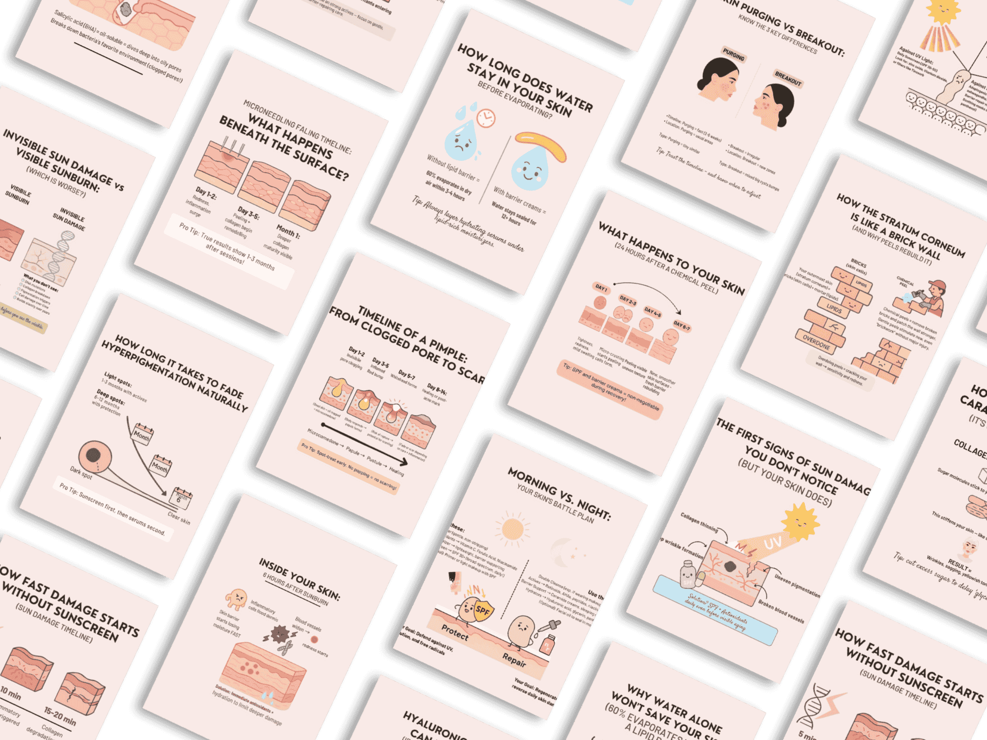 120+ Professional Skin Diagrams for Teaching, Marketing & Client Consultations